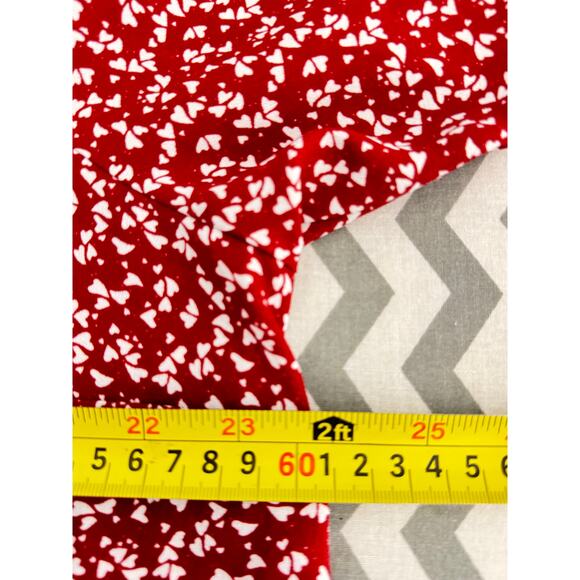 Lauren Conrad Red Heart Print Flutter Sleeve Blouse V-Neck Size XL - Picture 3 of 6